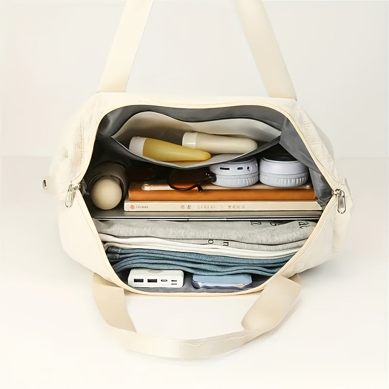 Duffel Bag With 360 Degree Spinner Wheels And Compartments