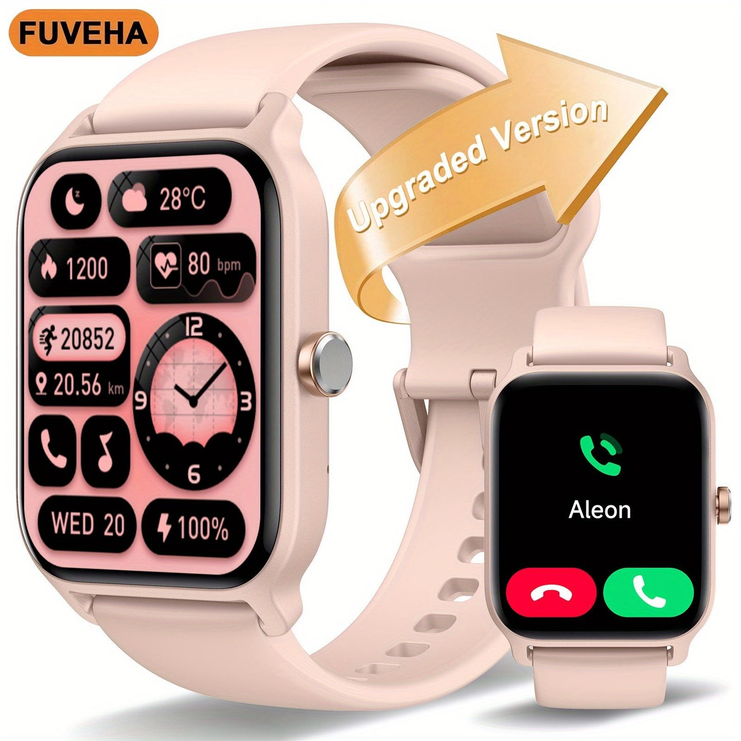 FUVEHA Unisex Smartwatch Gift Premium With Alexa And Calls