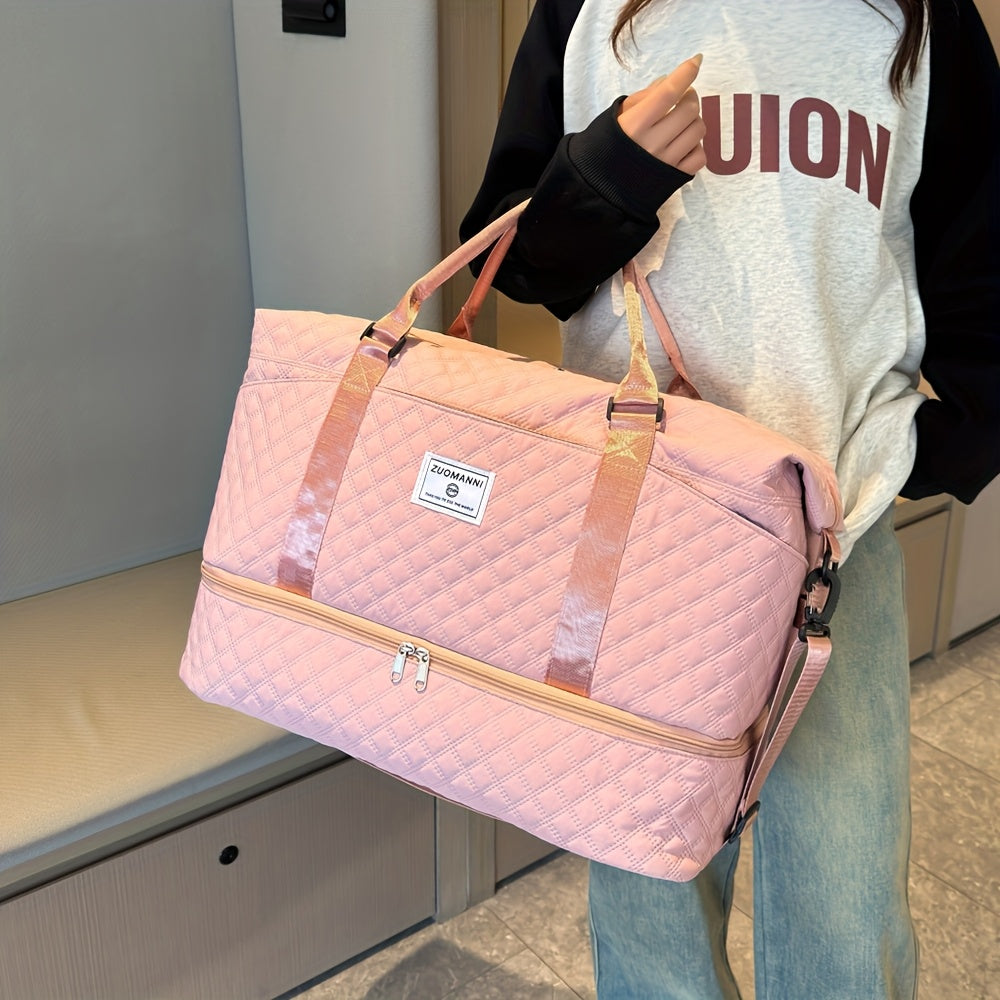 Womens Travel Gym Bag With Independent Shoe Compartment