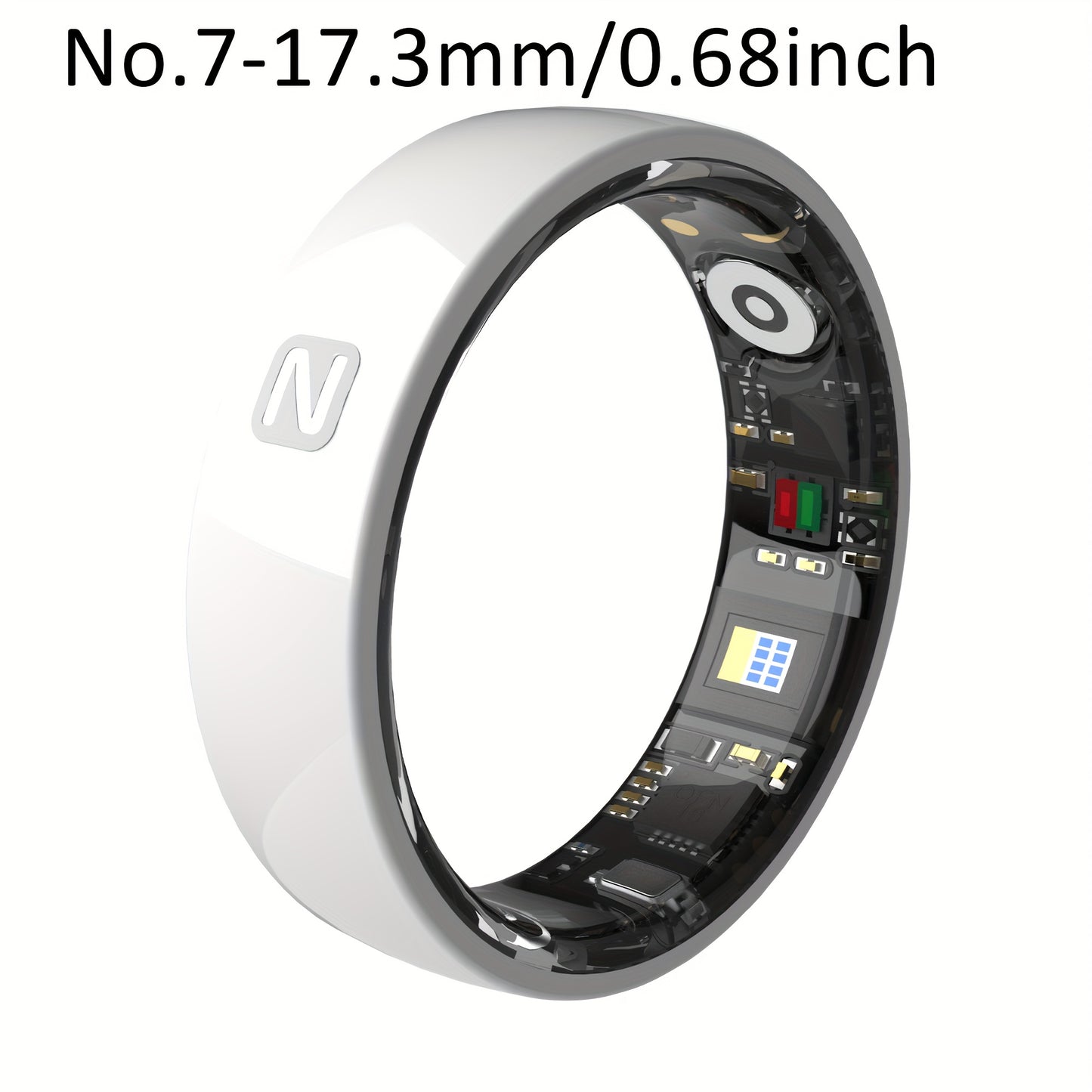 Smart Ring For Men And Women, Crystal Charging Case - Fitness And Sleep Tracker, Step Distance Calorie Monitoring, Multiple Exercise Modes, Magnetic Charging - Stylish Stainless Steel Design, IP68 Waterproof, Holiday Gift