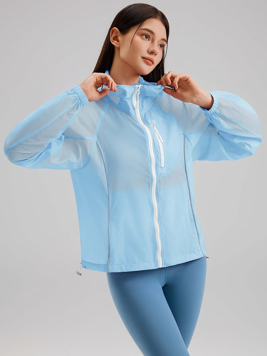 Lightweight Women’s Quick-Dry Windproof Hoodie for Outdoor Activities