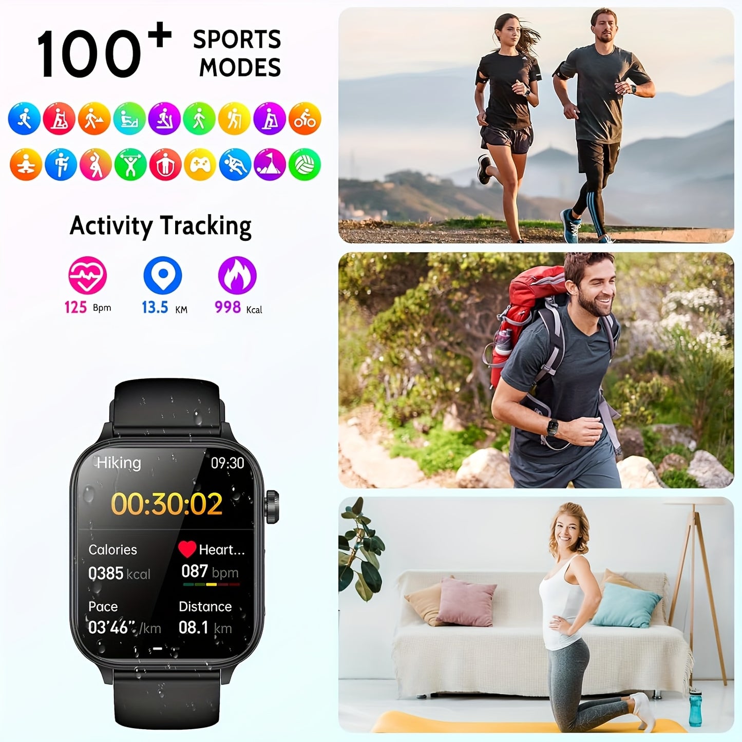 Smart Health Watch With Body Temperature Sleep Tracking BMI