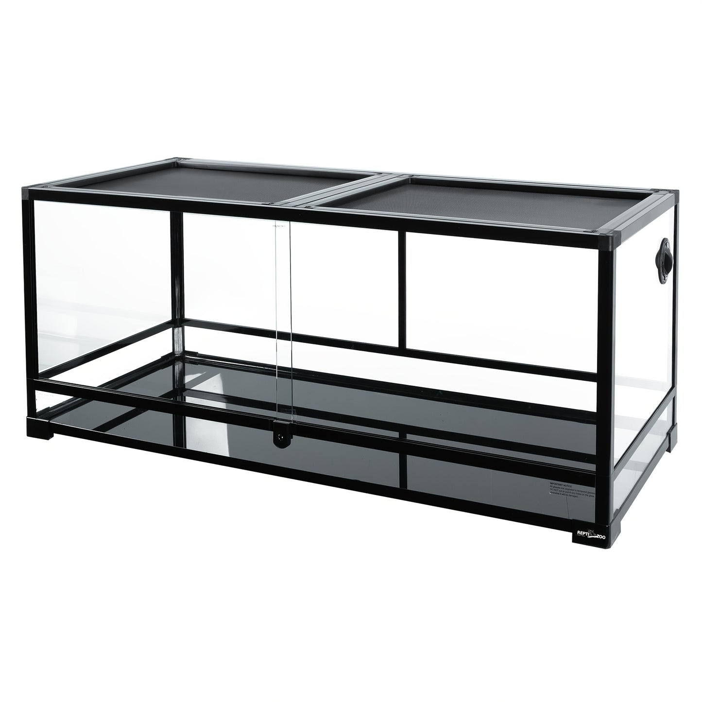 Repti Zoo Large Glass Terrarium With Sliding Doors