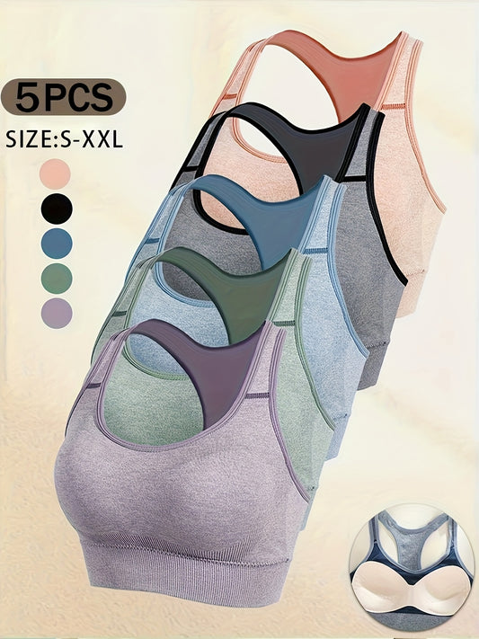 Seamless Women's Sports Bra Set for Yoga and Fitness