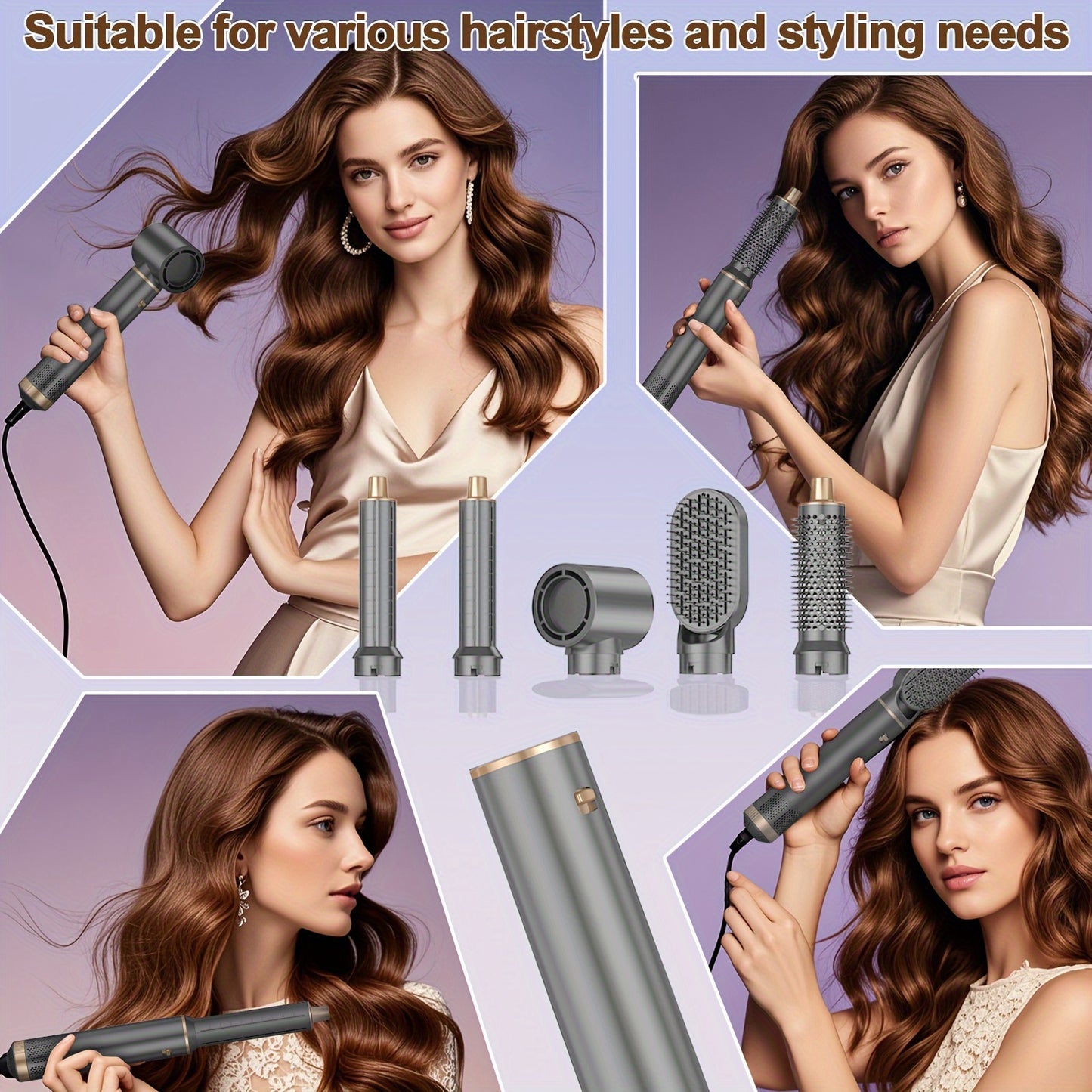 5-in-1 Hair Styler Brush for Effortless Styling and Care