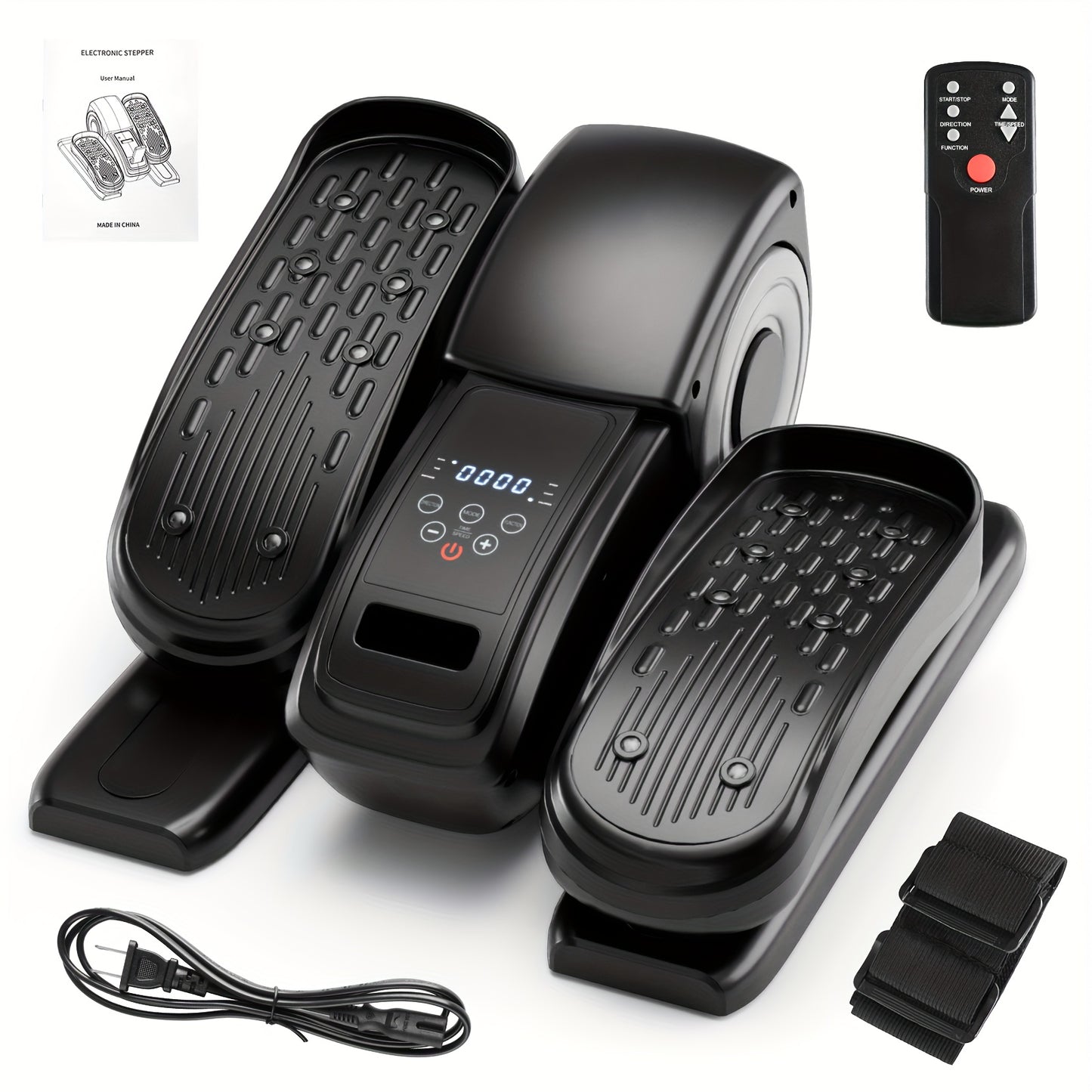 Under Desk Elliptical Machine with Remote for Home Office Use
