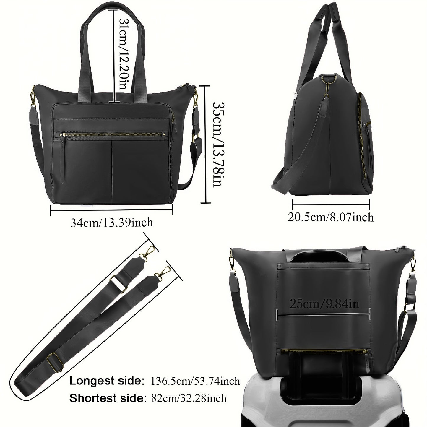 Versatile Travel Bag With Wet Dry Separation Compartments