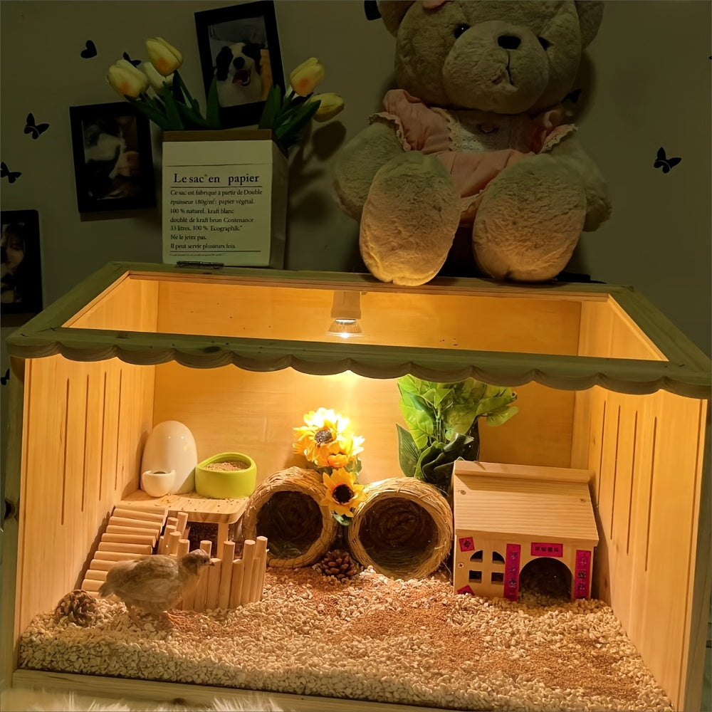 Wooden Insulated Pet Nest Box for Small Animals and Birds