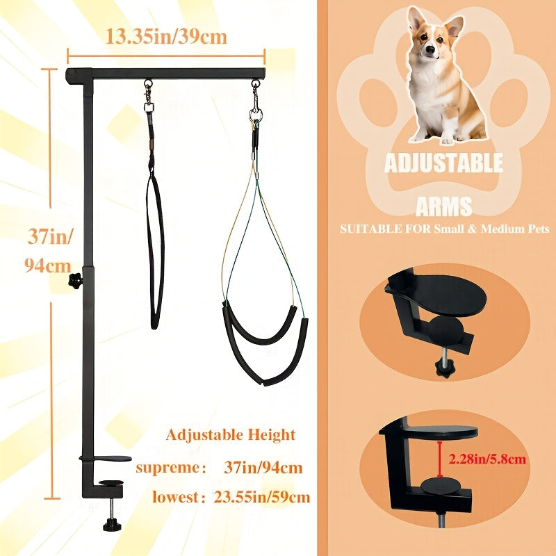 Adjustable Dog Grooming Arm with Clip for Easy Grooming