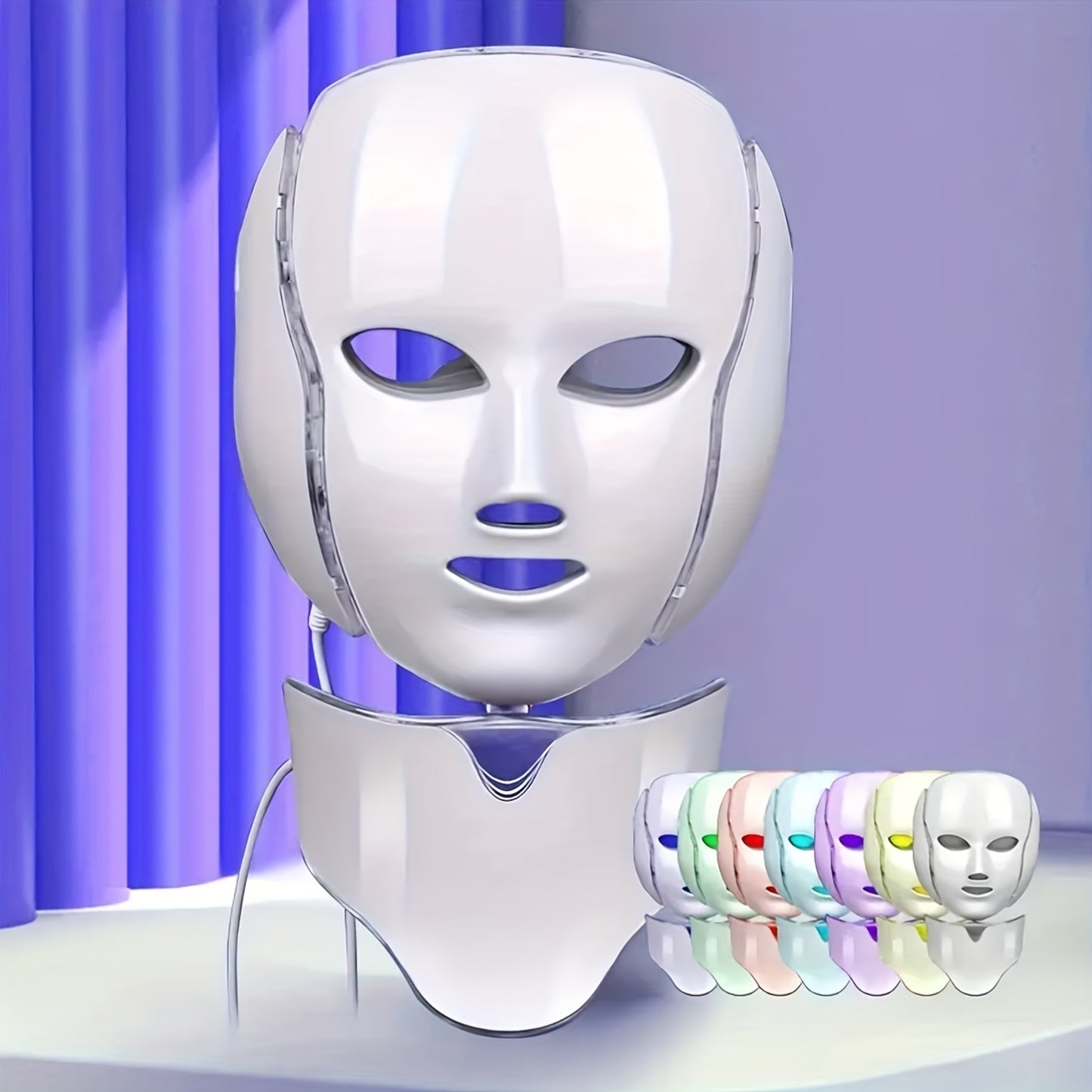 LED Light Therapy Mask for Face and Neck Care