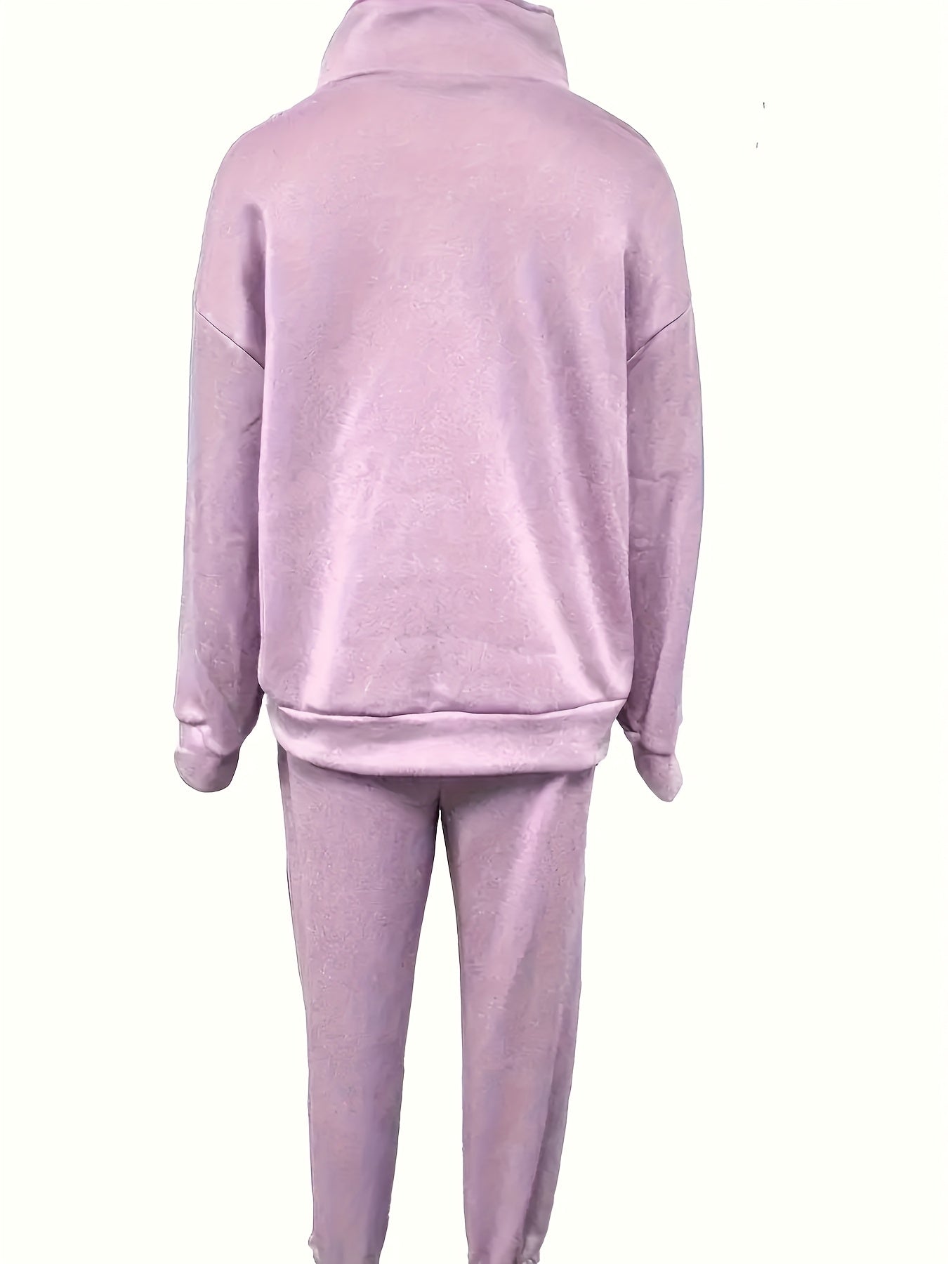 Womens Two Piece Fleece Set Long Sleeve Sweatshirt Joggers