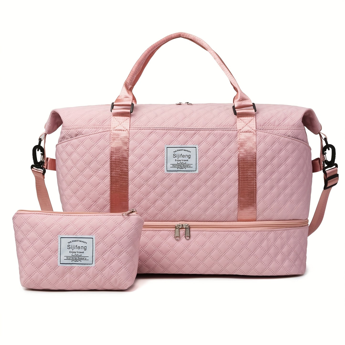 Women's Weekender Bag With Shoe Compartment Durable Duffle