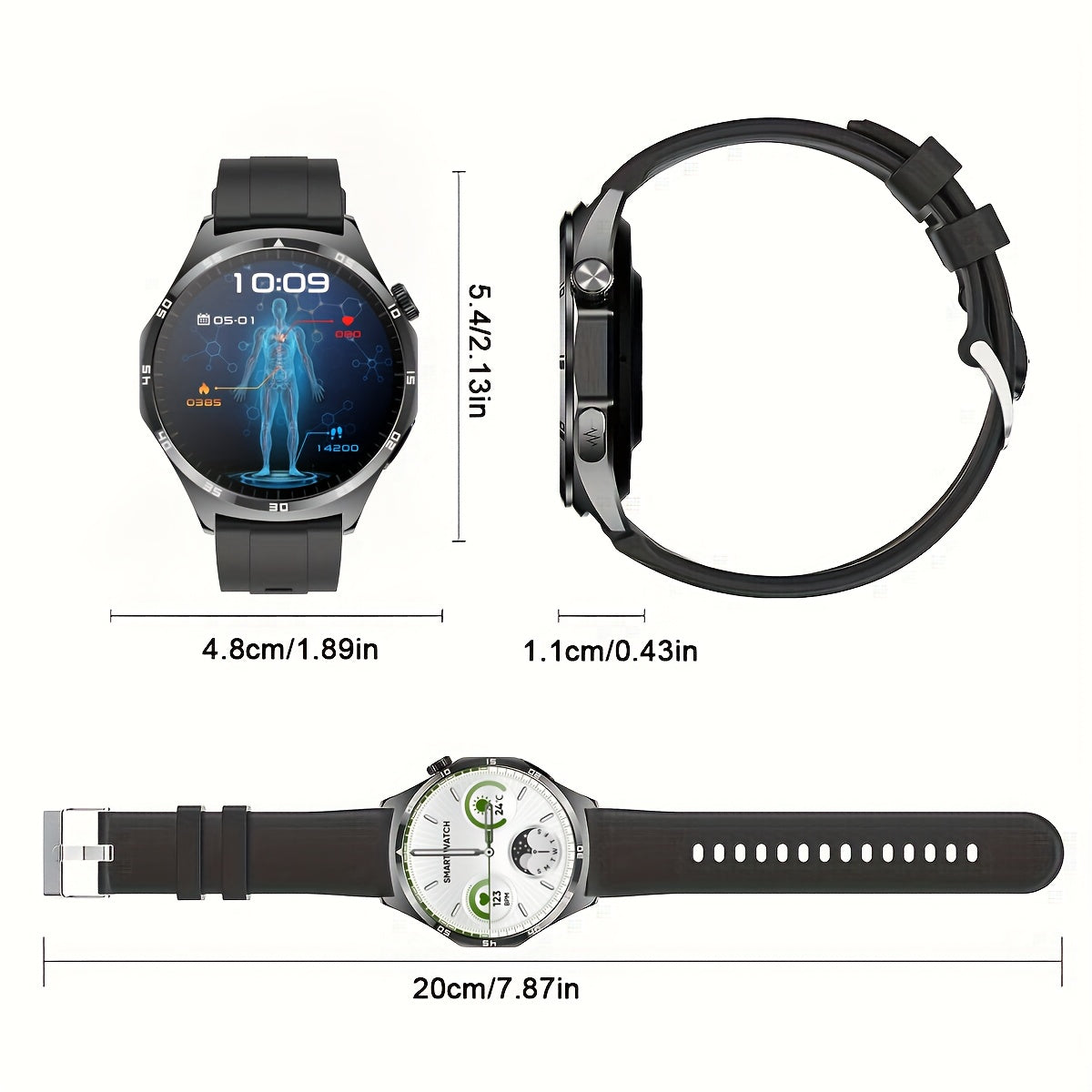 Marsyu Smartwatch Android IOS Compatible With Wireless Calls