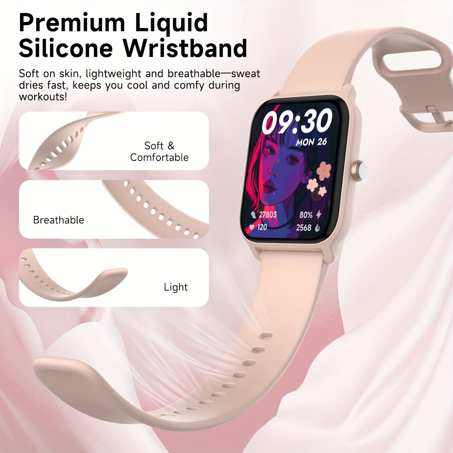 FUVEHA Unisex Smartwatch Gift Premium With Alexa And Calls