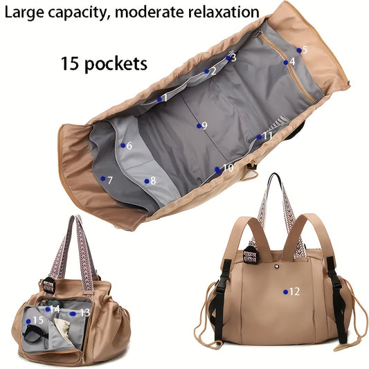 Expandable Fitness Bag For Women With Large Capacity