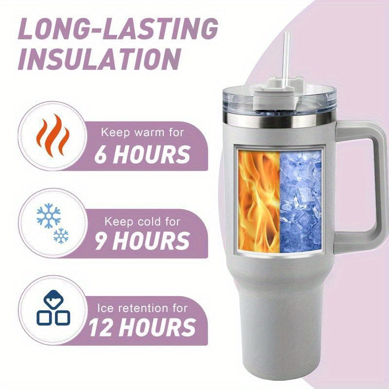 Personalized Insulated Stainless Steel Tumbler With Name And Straw