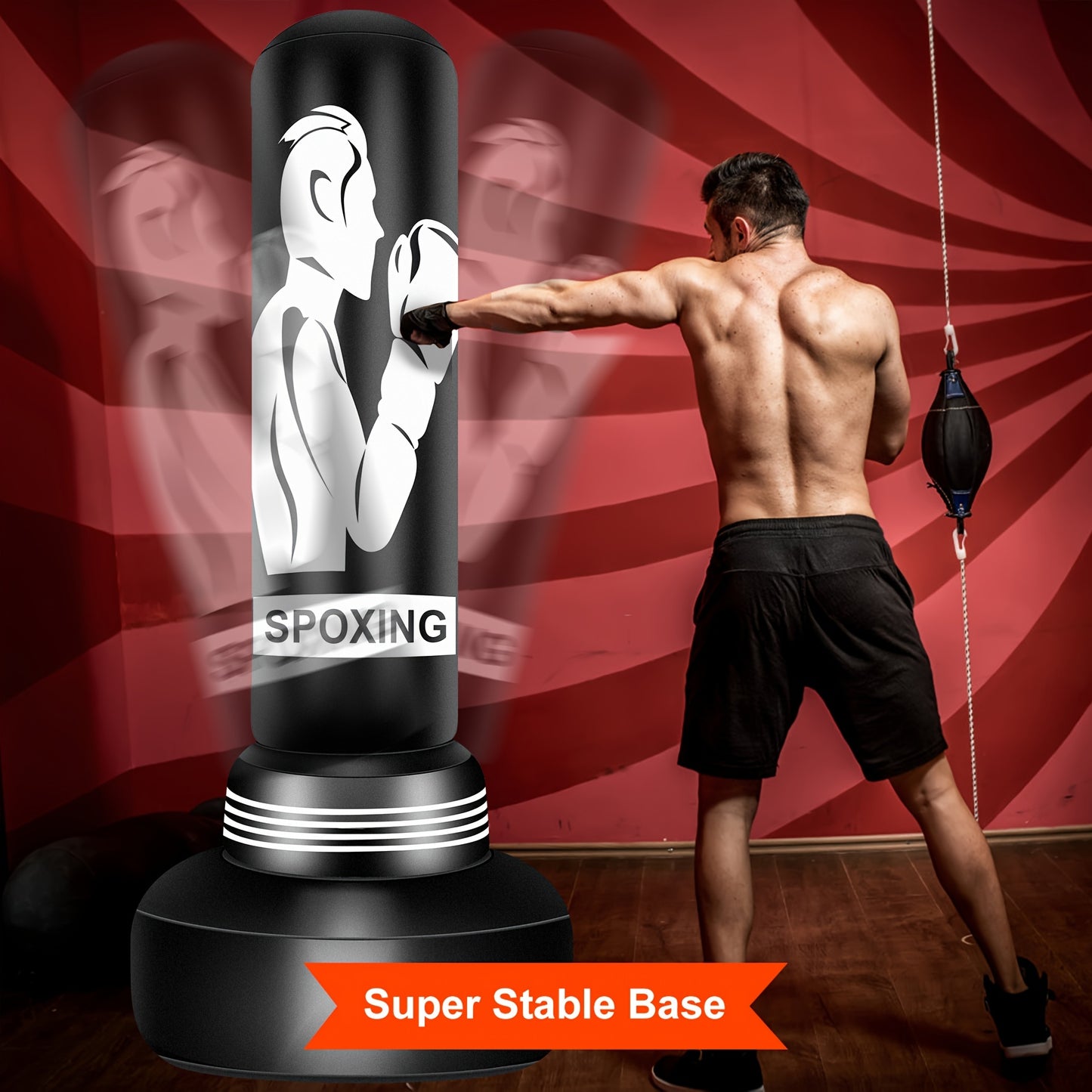 Heavy Punching Bag with Stand for MMA and Boxing Training