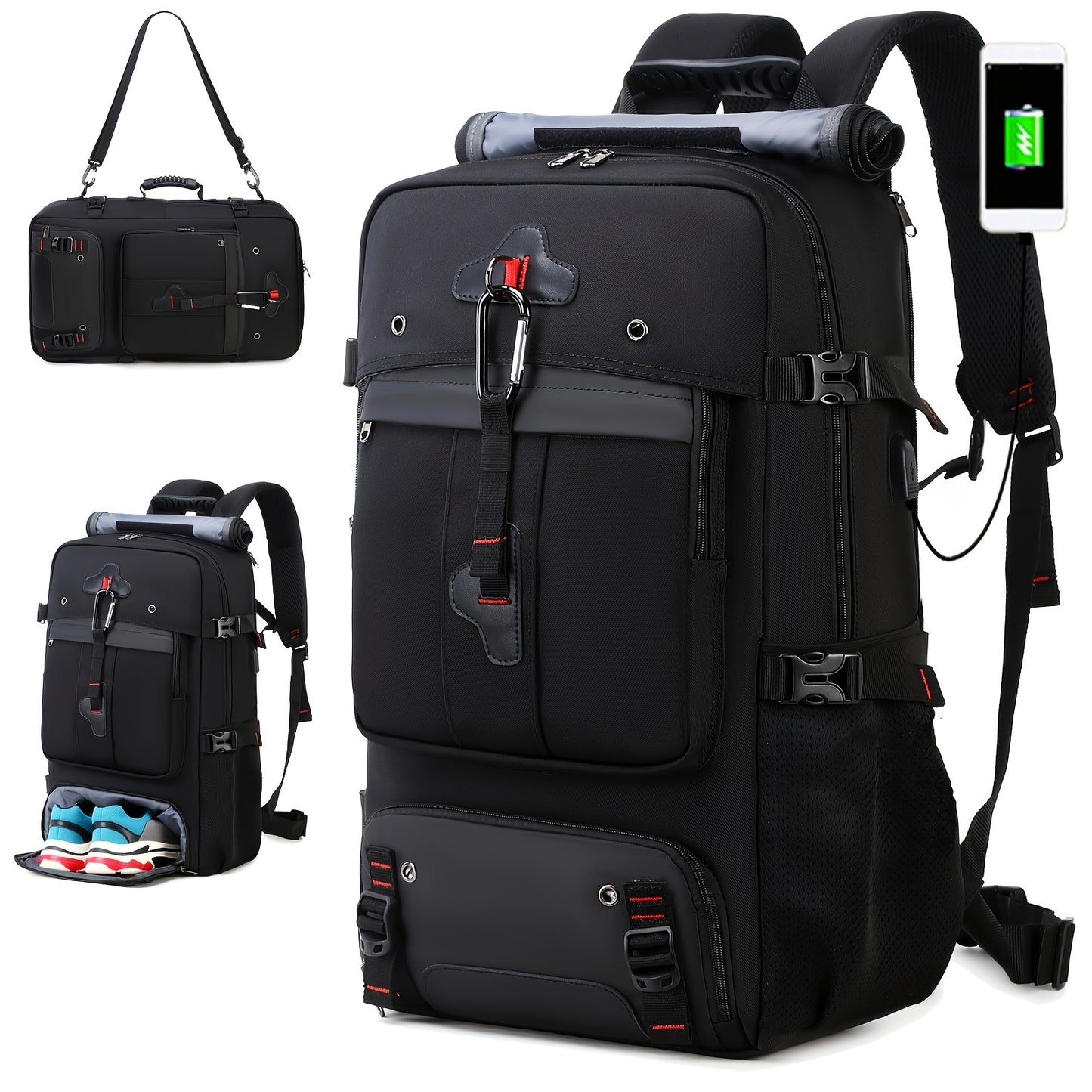 Travel Laptop Backpack With Shoe Compartment For Business