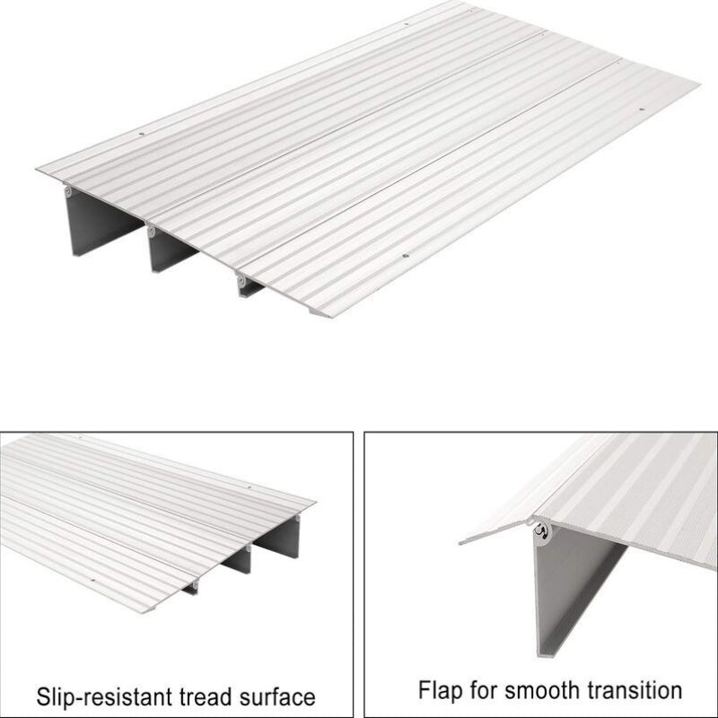 Adjustable Aluminum Alloy Wheelchair Threshold Ramp for Easy Access
