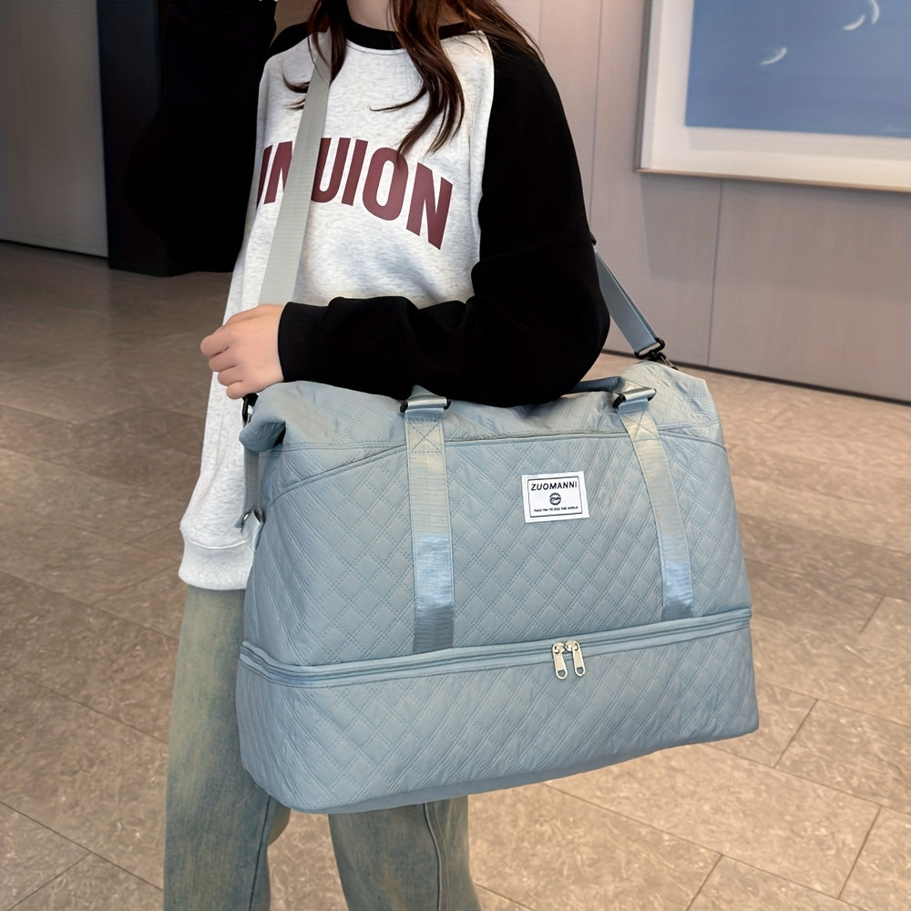 Womens Travel Gym Bag With Independent Shoe Compartment