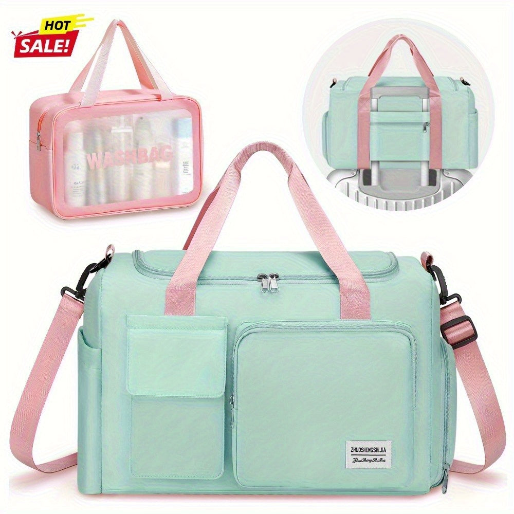 Womens Travel Duffle Bag Shoe Compartment And Organizer