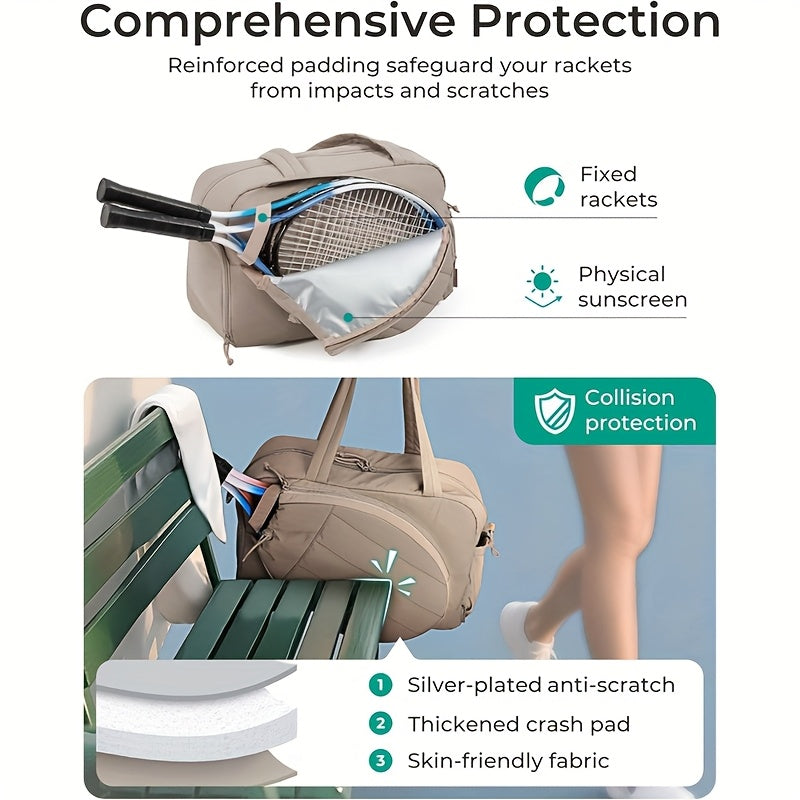 Unisex Sports Bag With Shoe Compartment And Wet Dry Pocket