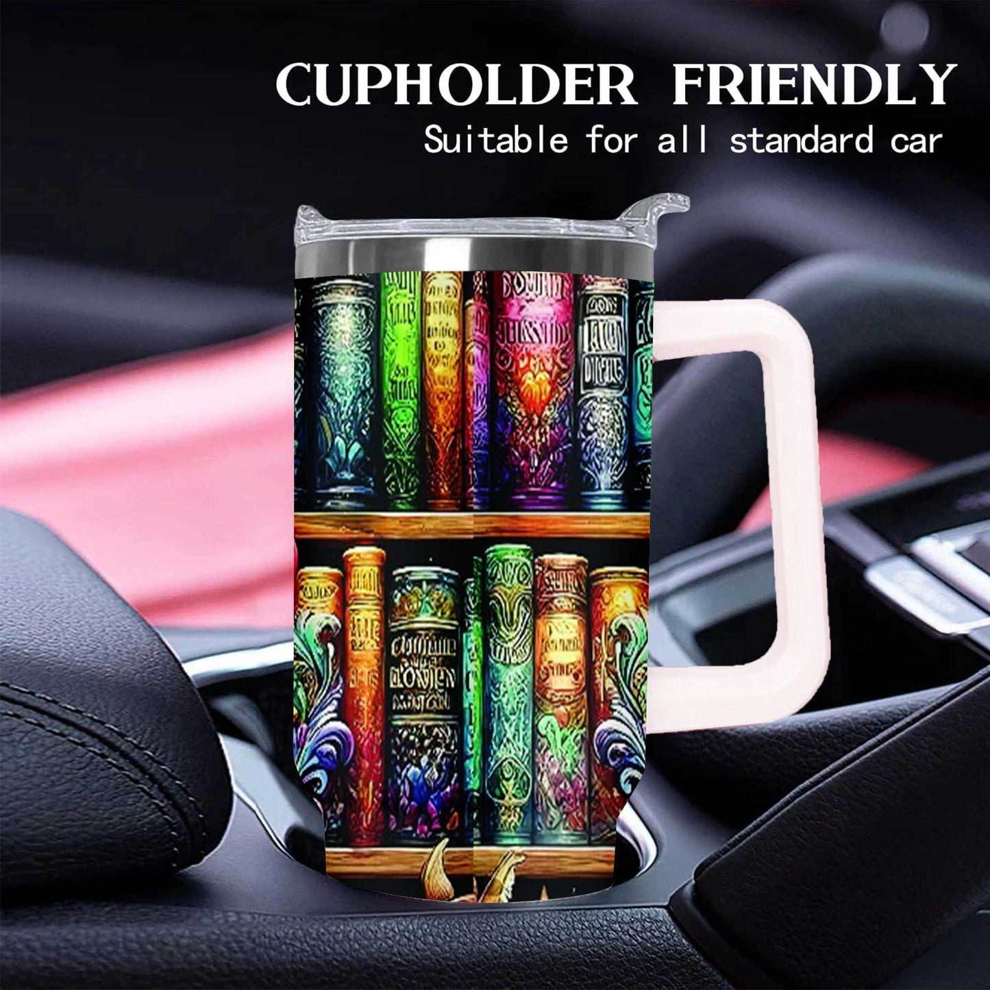 1pc 40oz stainless cup with handle, Best rated travel mugs, Easy one- handed operation for busy lifestyles, A stylish present for weddings or anniversaries