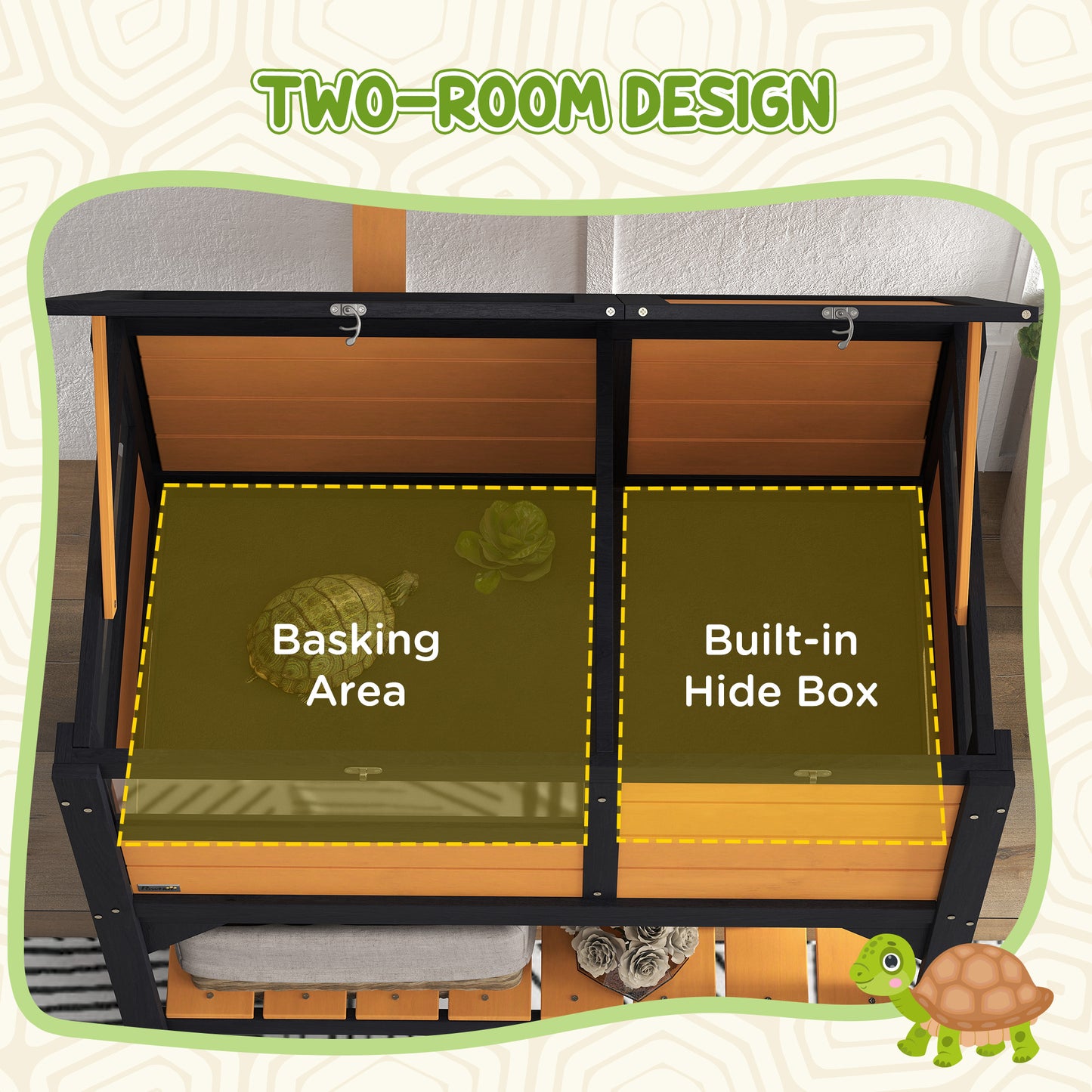 Tortoise Habitat with Shelf Storage and Weather Protection