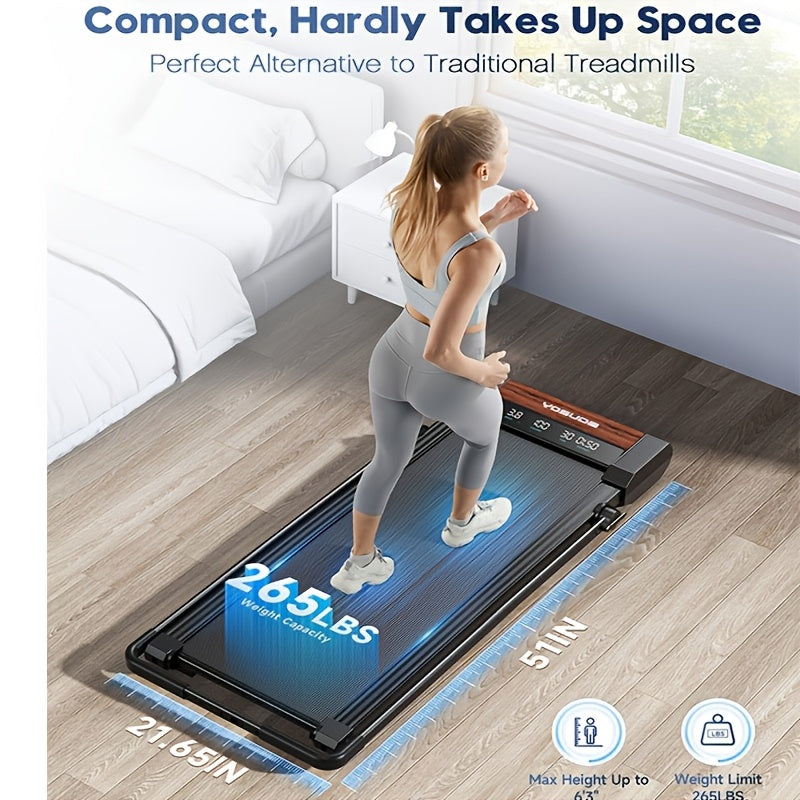 Compact Portable Treadmill With Noise Reduction And LED Display