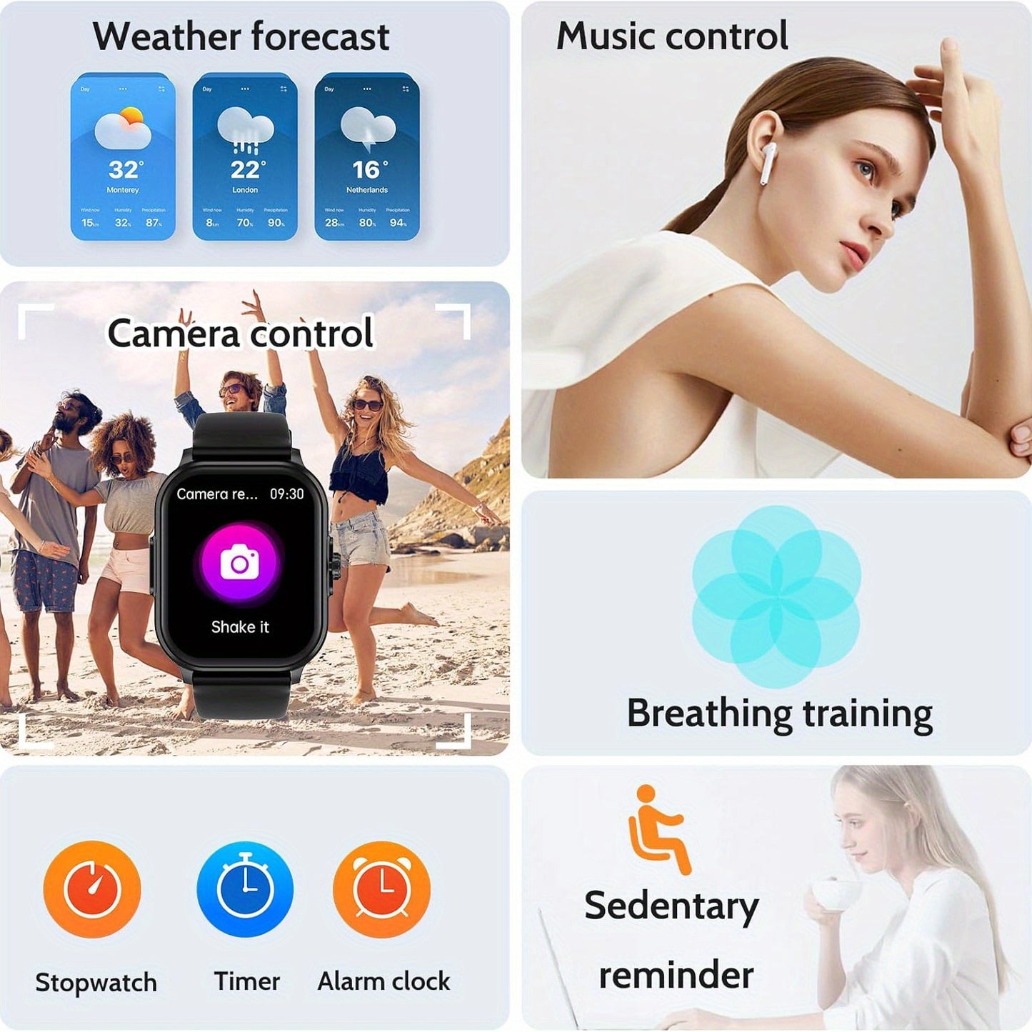 Unisex Smartwatch With 280mAh Battery And Android iOS
