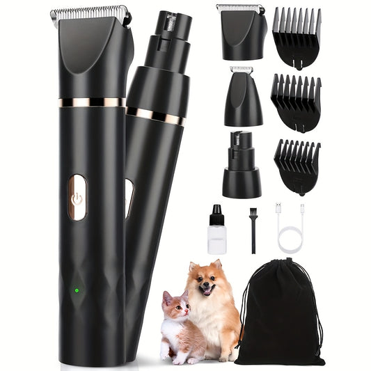 3in1 Small Dog Grooming Kit with Low Noise Clippers