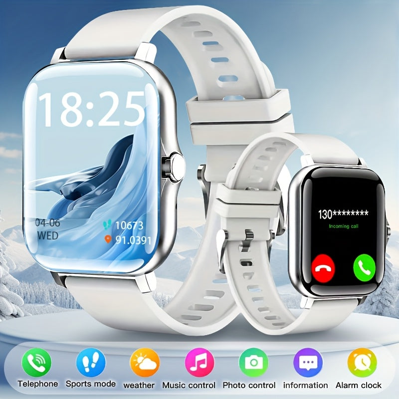 HD Touch Screen Smartwatch With Calls Step Tracking Weather