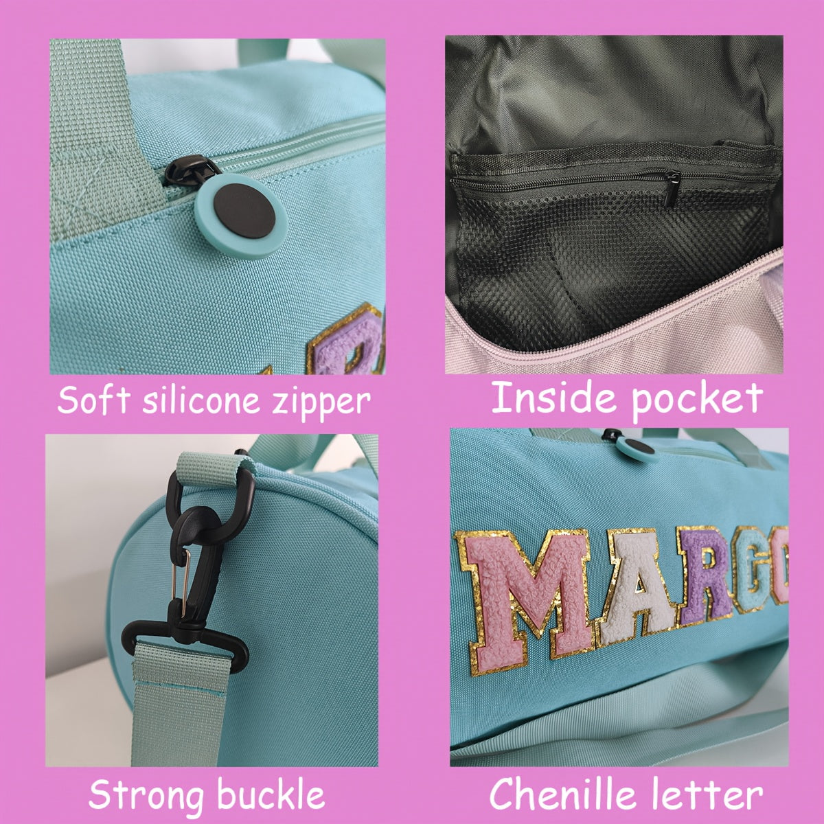 Personalized Gymnastic Dance Cheer Duffle Bag For Girls