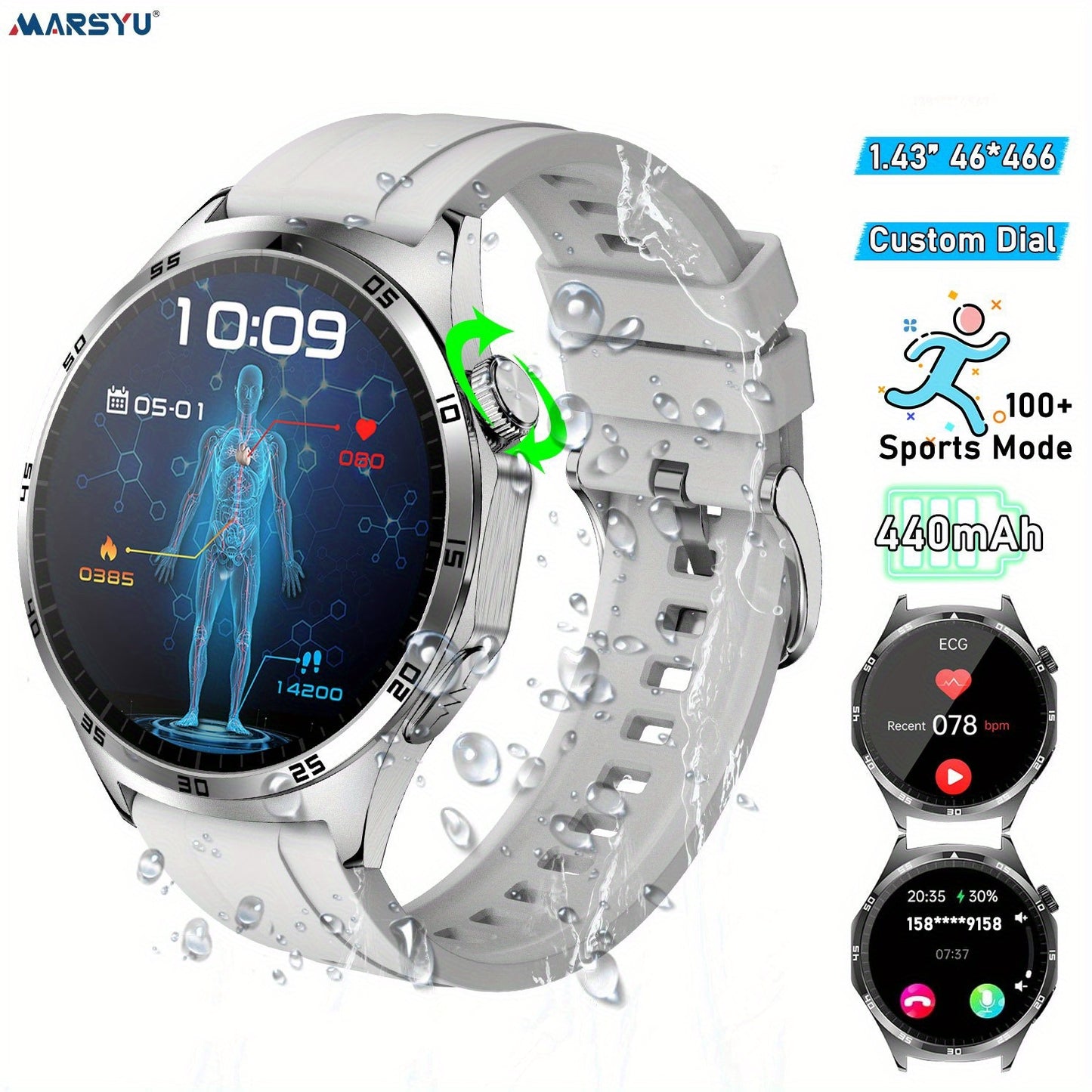 Smart Fitness Watch With AMOLED Display And Menstrual Monitoring