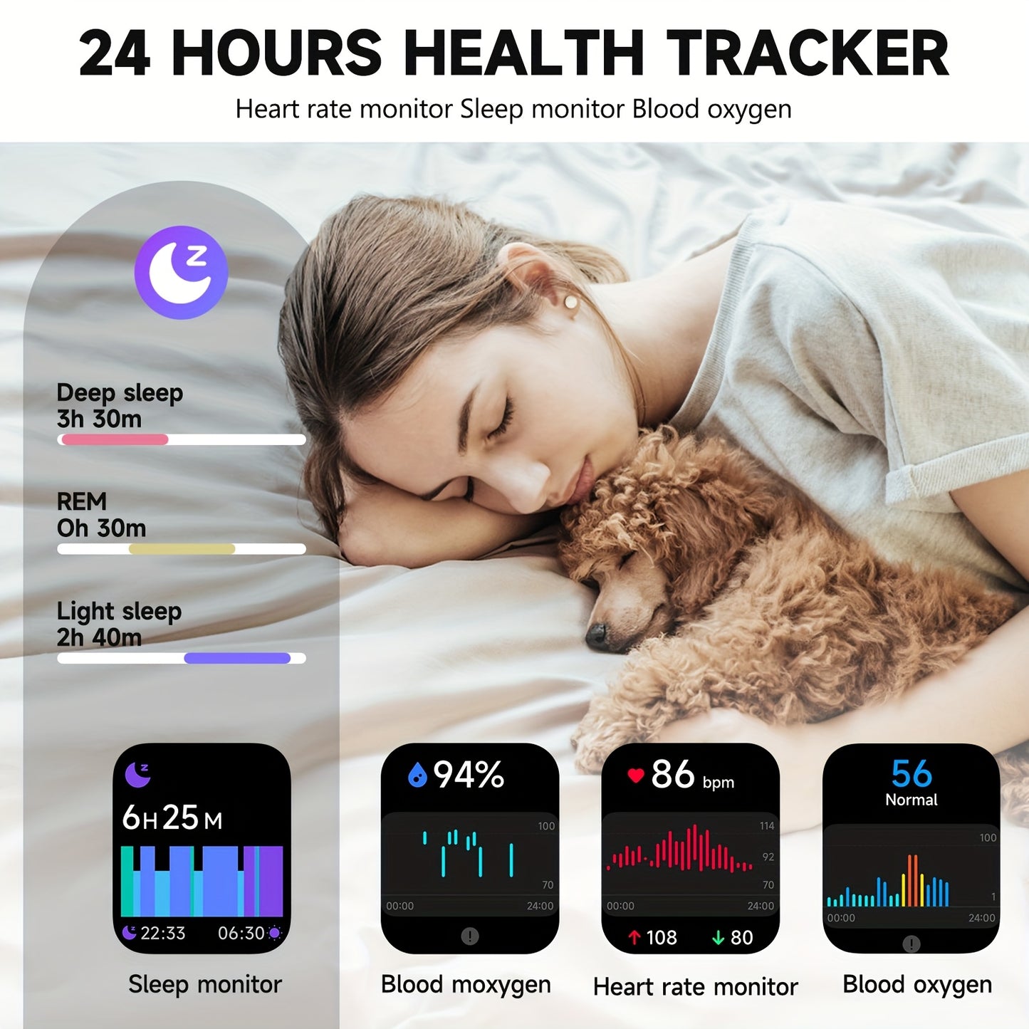 FUVEHA Smart Watch With Alexa And 100 Sports Modes
