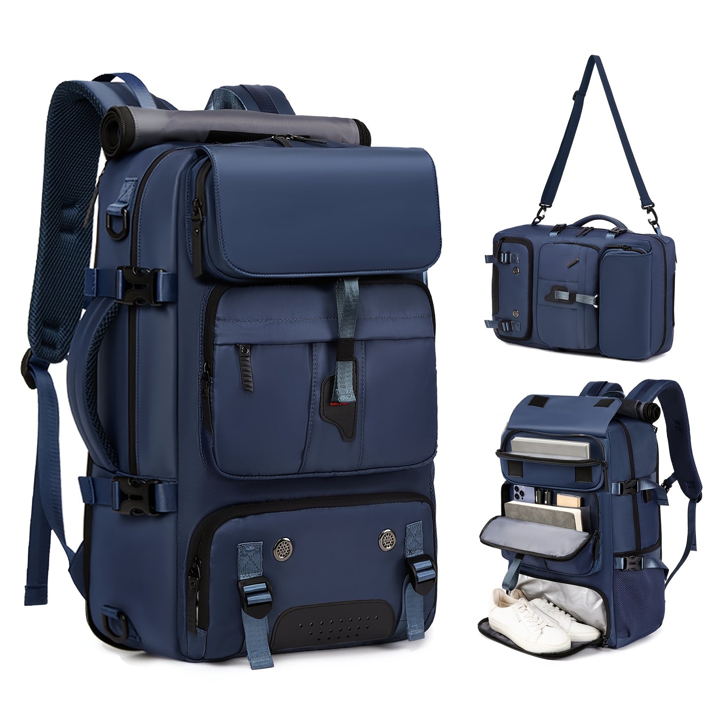 Versatile Laptop Backpack With Shoe Compartment For Travel