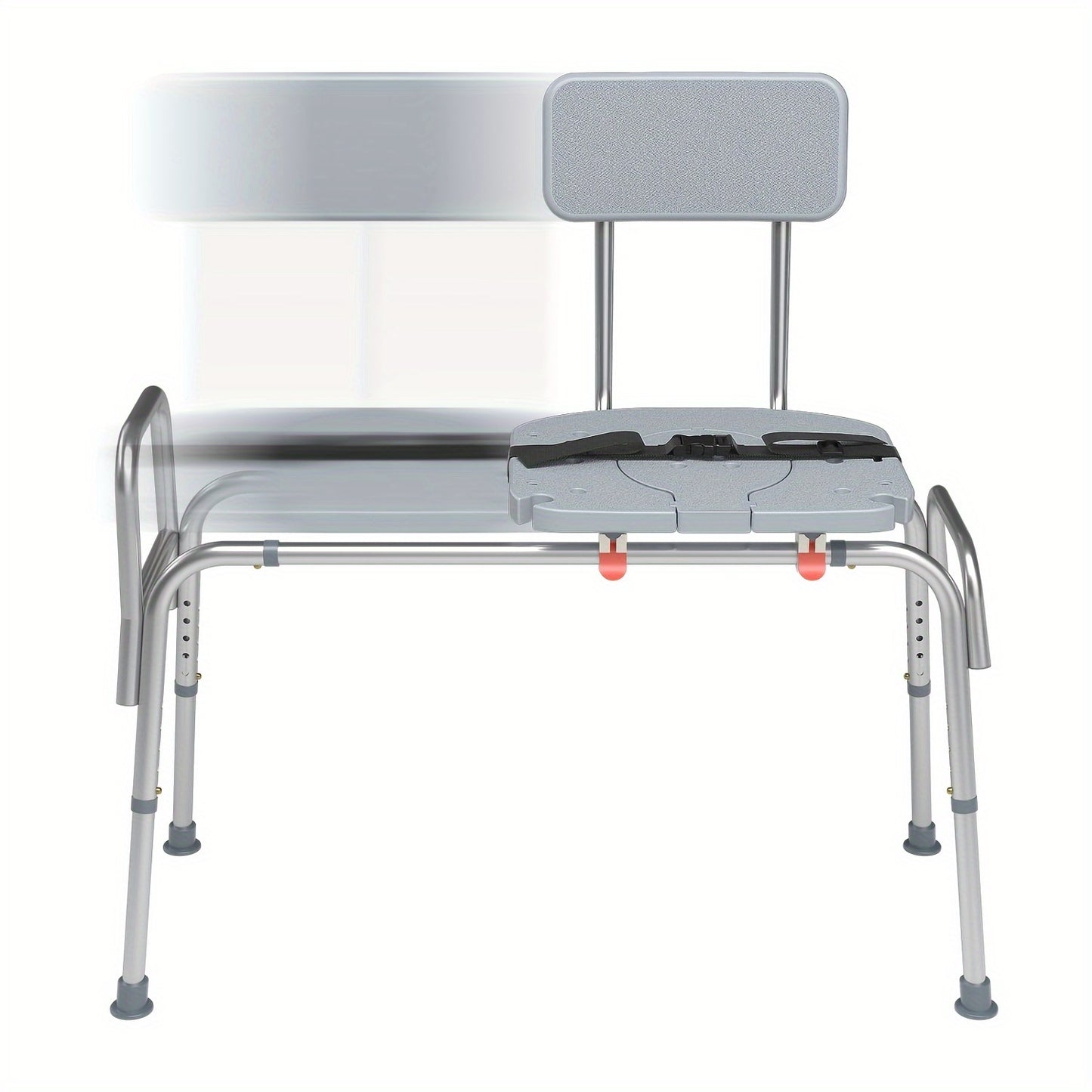 Sliding Shower Chair with Non Slip Aluminum Body and Safety Belt