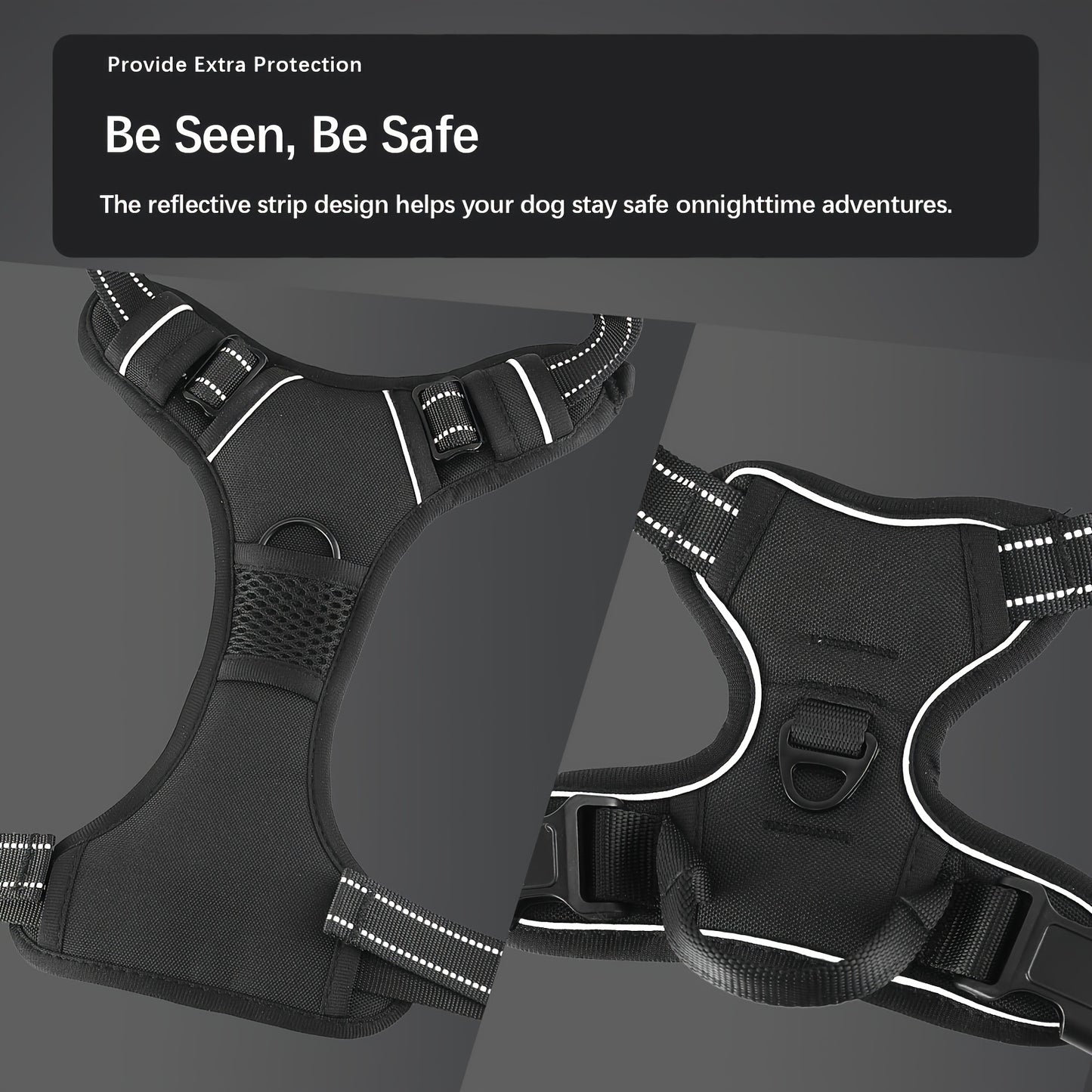Escape-Proof Dog Harness Set with Leash and Poop Dispenser