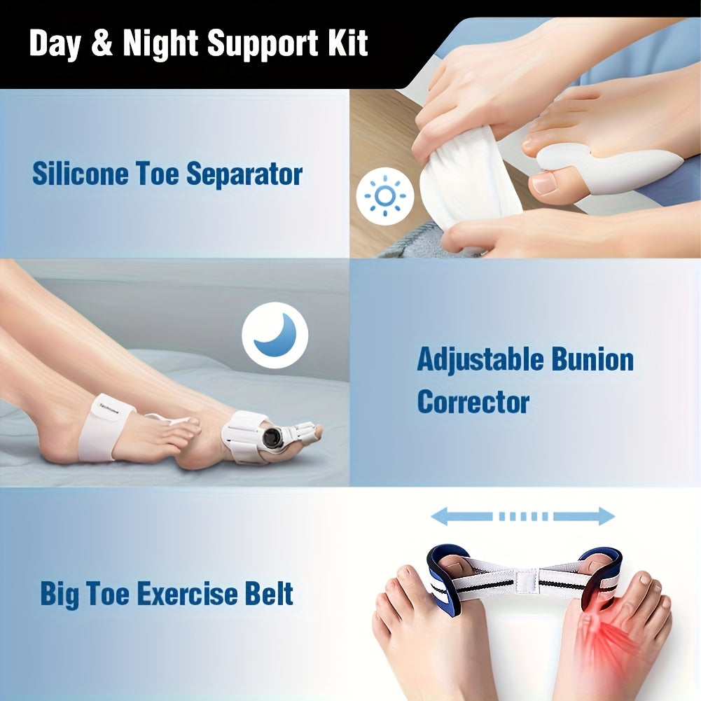 Bunion Corrector Toe Separator Adjustable Comfort for Day and Night