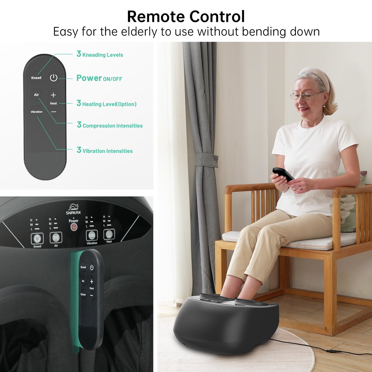 Snailax Shiatsu Foot Massager With Heat and Deep Kneading