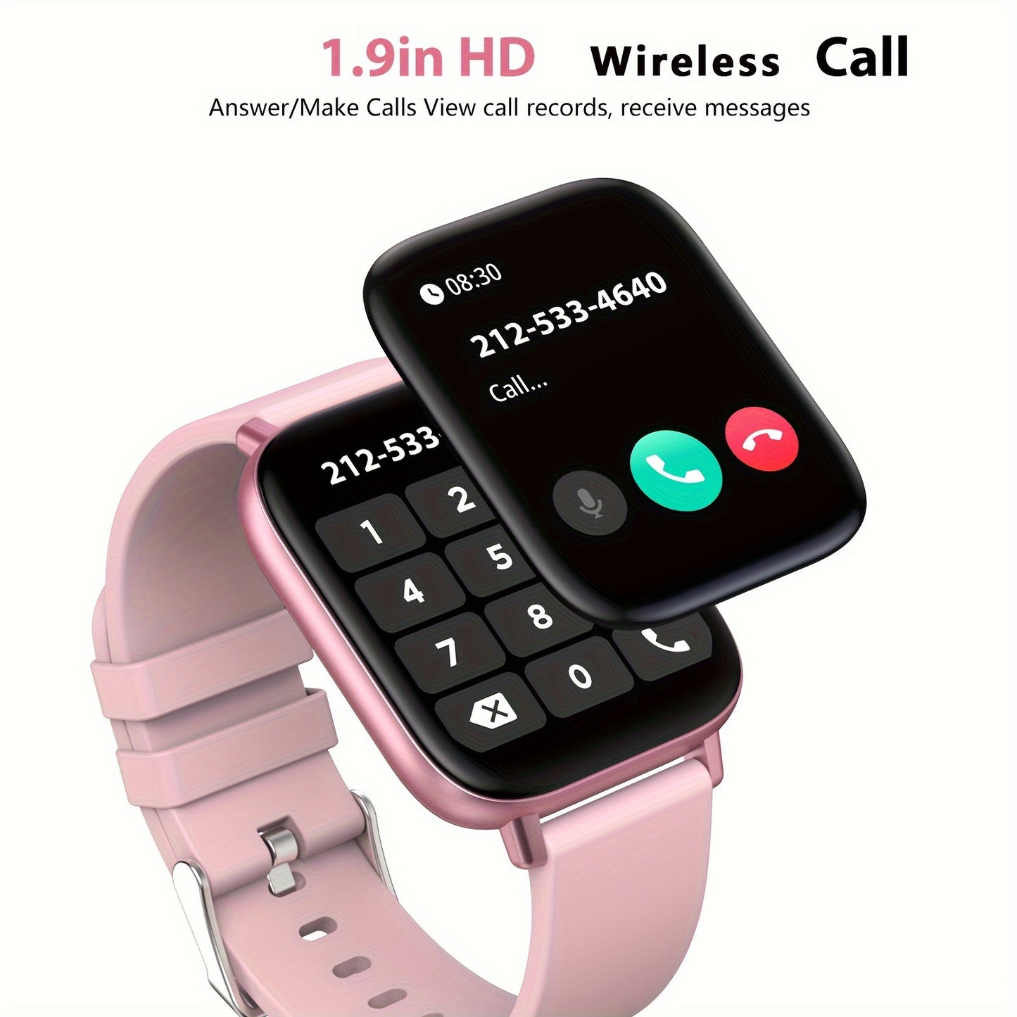 Smart Watch Fitness Tracker With Touch Screen And Voice Control
