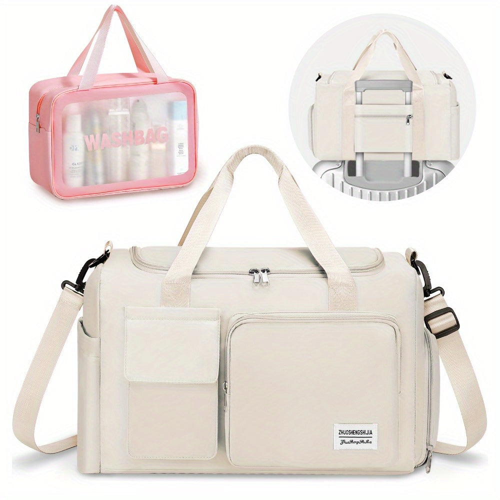 Womens Travel Duffle Bag Shoe Compartment And Organizer