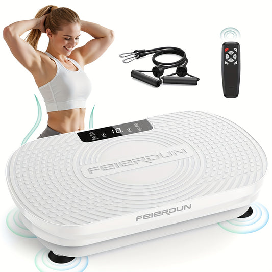 Vibration Plate Exercise Machine, Multiple Modes, Whole Body Vibration Plate Exercise Machine for Lymphatic Drainage, Power Plate Vibration Platform/light White for Toning & Wellness, Full Body Shaker Workout for Labubu, Chri