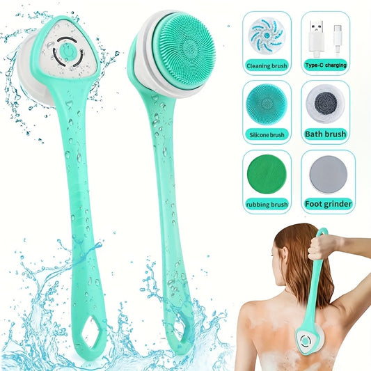 Rechargeable Electric Shower Brush Set for Relaxing Spa Experience