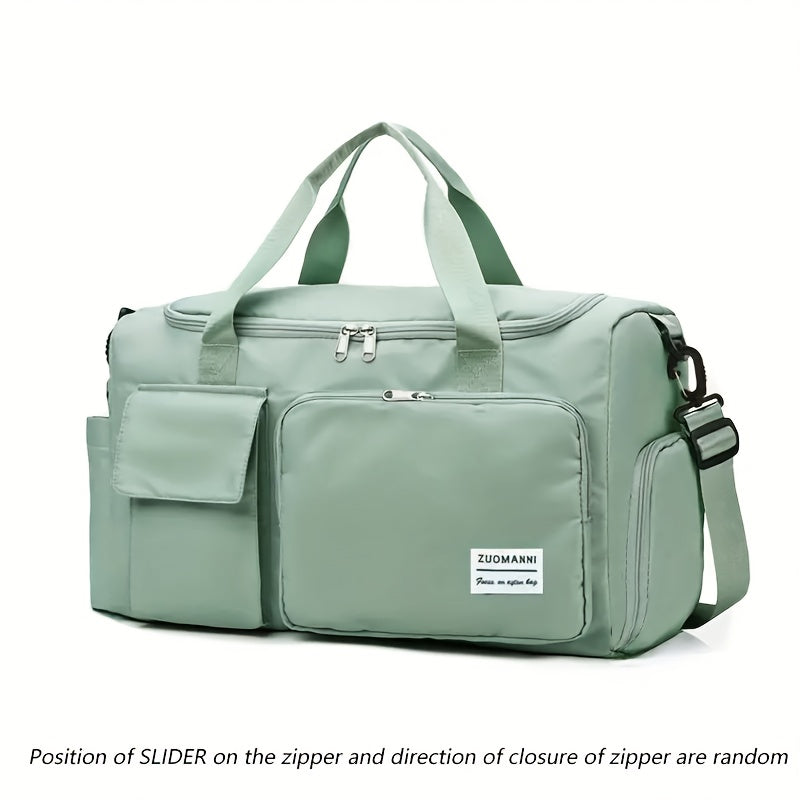 Heavy Duty Nylon Duffle Bag With Shoe Compartment For Travel