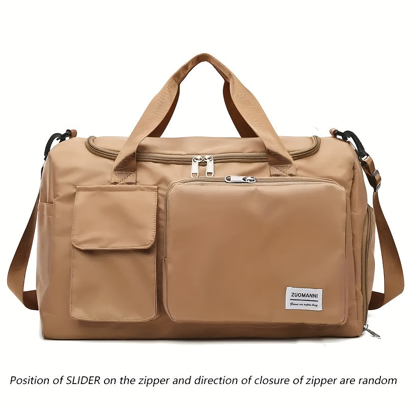 Heavy Duty Nylon Duffle Bag With Shoe Compartment For Travel