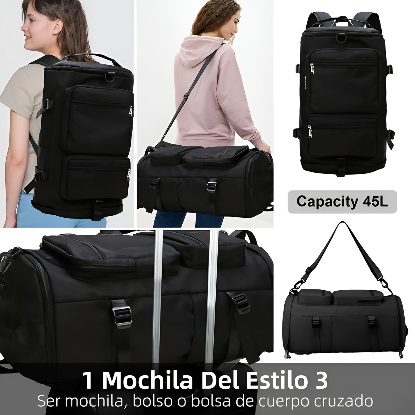 Duffel Bag With Wet Dry Separation And Shoe Compartment