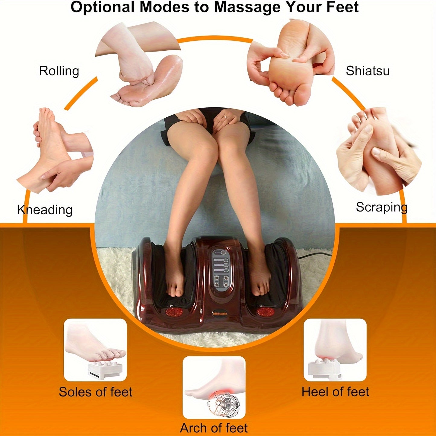 Shiatsu Foot Massager With Remote Control For Ultimate Relaxation