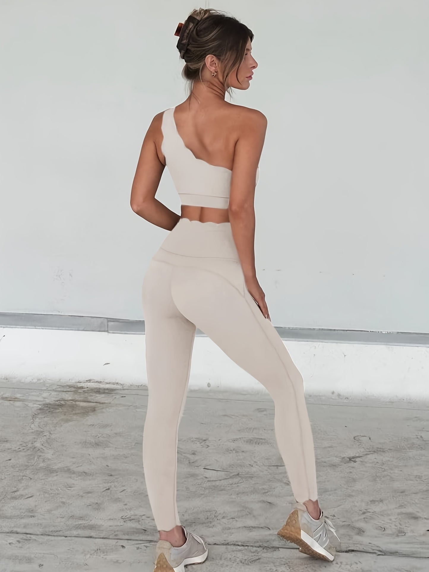 Womens Summer Running Set High Waisted Leggings Bra