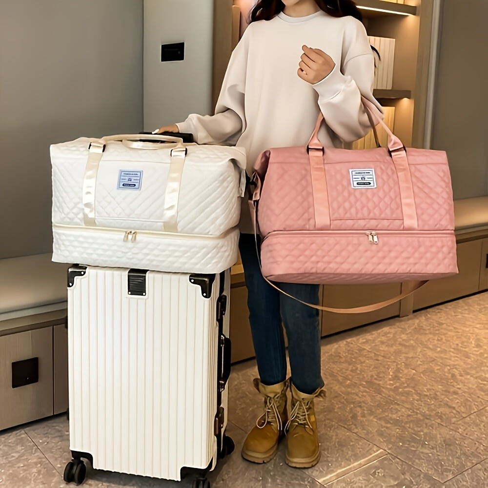 Three Piece Gym Bag Set With Wet Dry Shoe Compartment